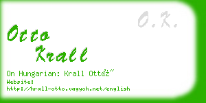 otto krall business card